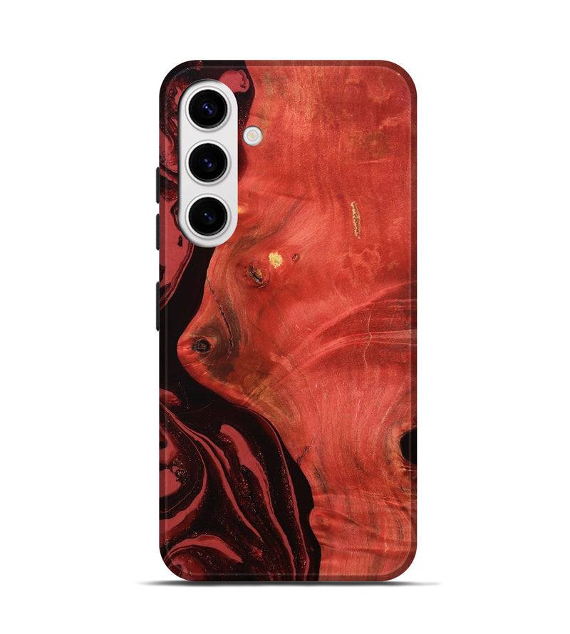 Galaxy S25 Wood Live Edge Phone Case - Arrie (Red, 800105)