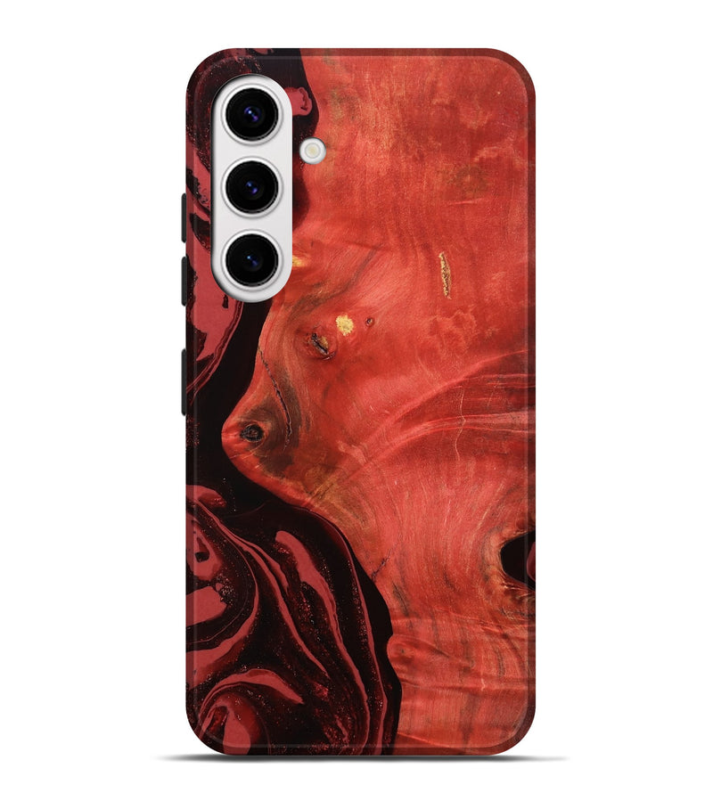 Galaxy S25 Plus Wood Live Edge Phone Case - Arrie (Red, 800105)