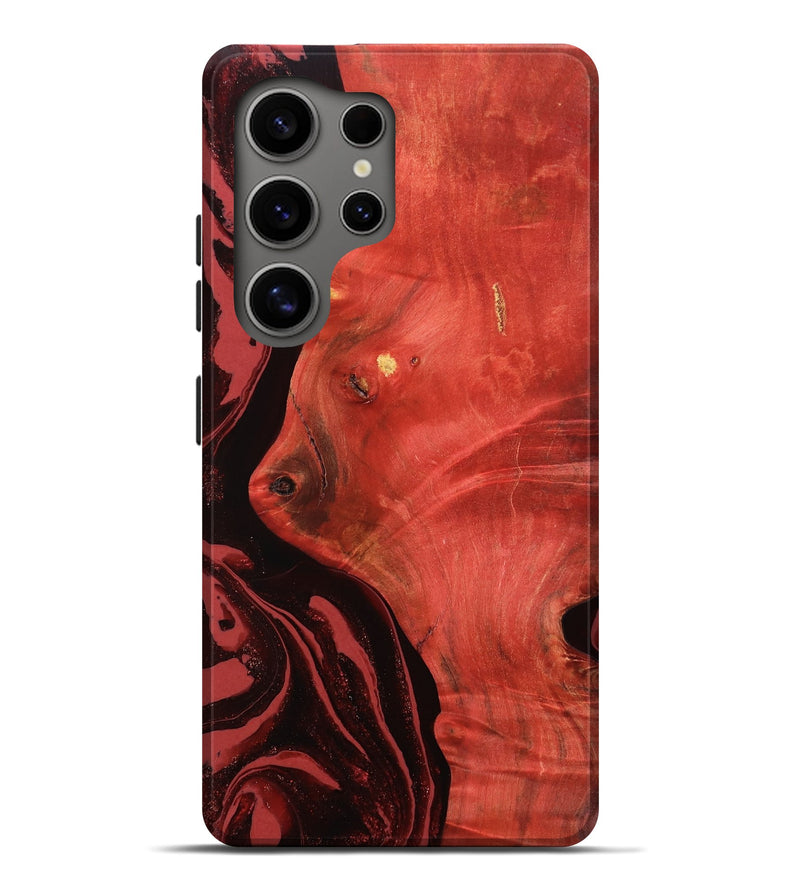 Galaxy S25 Ultra Wood Live Edge Phone Case - Arrie (Red, 800105)