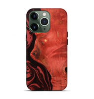 iPhone 13 Pro Wood Live Edge Phone Case - Arrie (Red, 800105)