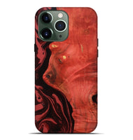 iPhone 13 Pro Max Wood Live Edge Phone Case - Arrie (Red, 800105)