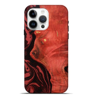 iPhone 15 Pro Max Wood Live Edge Phone Case - Arrie (Red, 800105)
