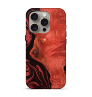 iPhone 16 Pro Wood Live Edge Phone Case - Arrie (Red, 800105)