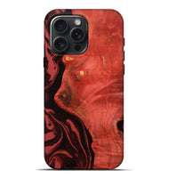 iPhone 16 Pro Max Wood Live Edge Phone Case - Arrie (Red, 800105)