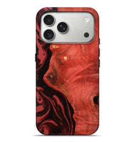 iPhone 17 Pro Max Wood Live Edge Phone Case - Arrie (Red, 800105)