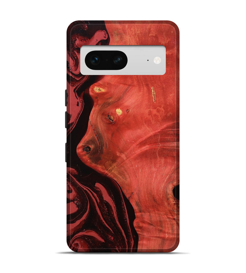 Pixel 7 Wood Live Edge Phone Case - Arrie (Red, 800105)