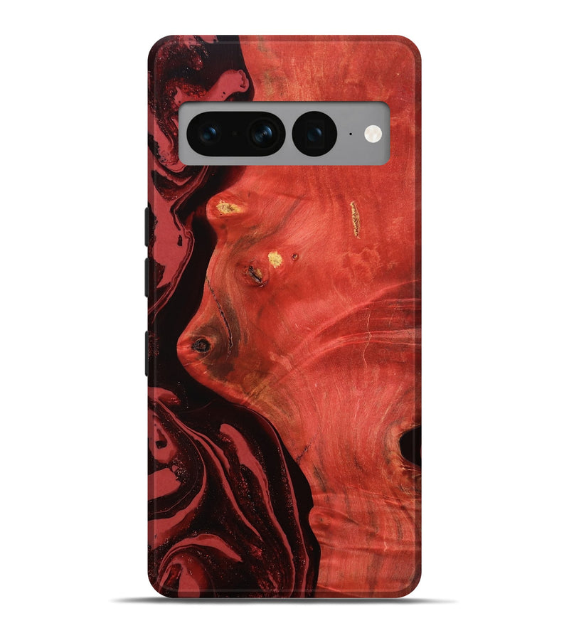 Pixel 7 Pro Wood Live Edge Phone Case - Arrie (Red, 800105)