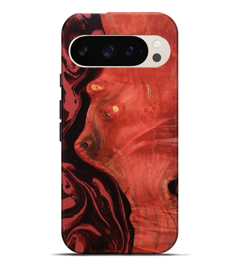Pixel 9 Pro XL Wood Live Edge Phone Case - Arrie (Red, 800105)