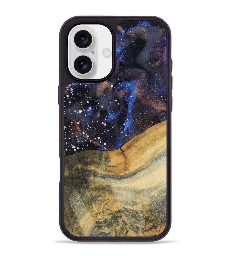 iPhone 16 Plus Wood Phone Case - Seamus (Cosmos, 800111)