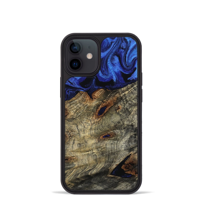 iPhone 12 mini Wood Phone Case - Vance (Blue, 800196)