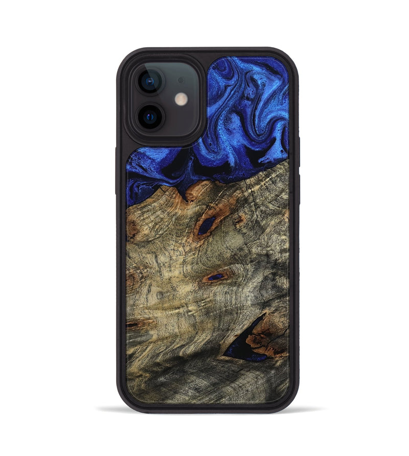 iPhone 12 Wood Phone Case - Vance (Blue, 800196)