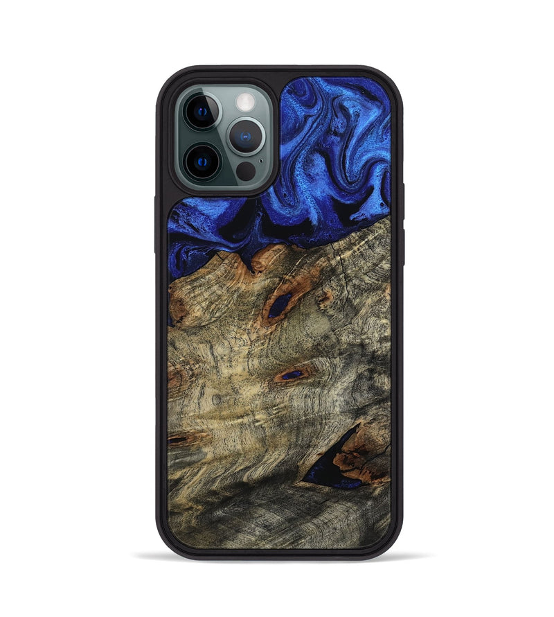 iPhone 12 Pro Wood Phone Case - Vance (Blue, 800196)