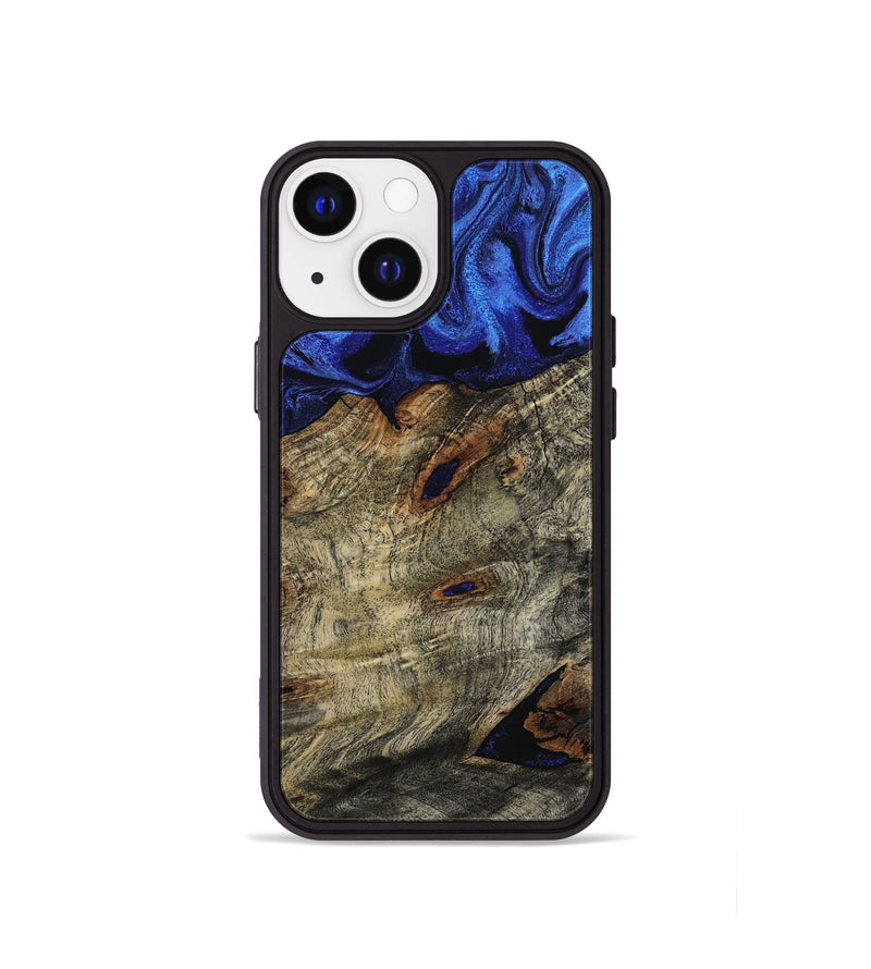 iPhone 13 mini Wood Phone Case - Vance (Blue, 800196)