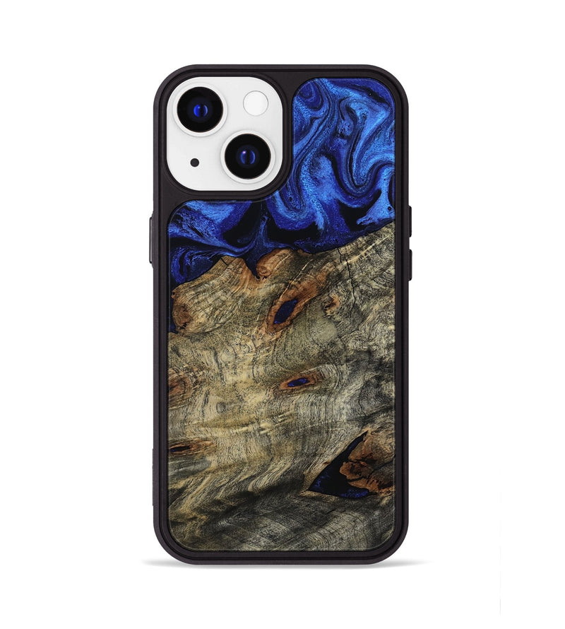 iPhone 13 Wood Phone Case - Vance (Blue, 800196)
