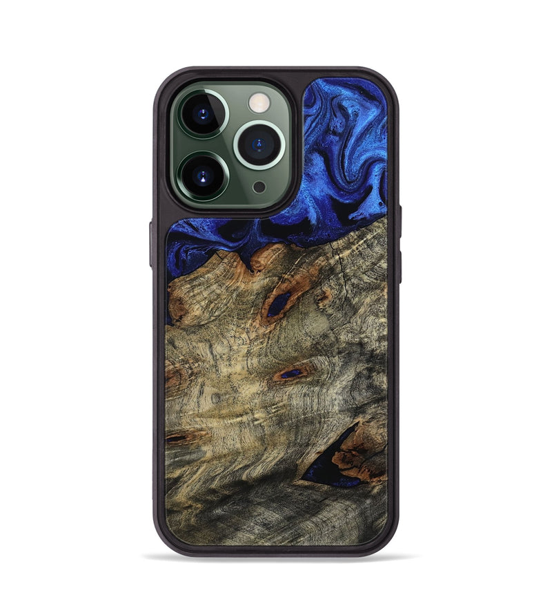 iPhone 13 Pro Wood Phone Case - Vance (Blue, 800196)