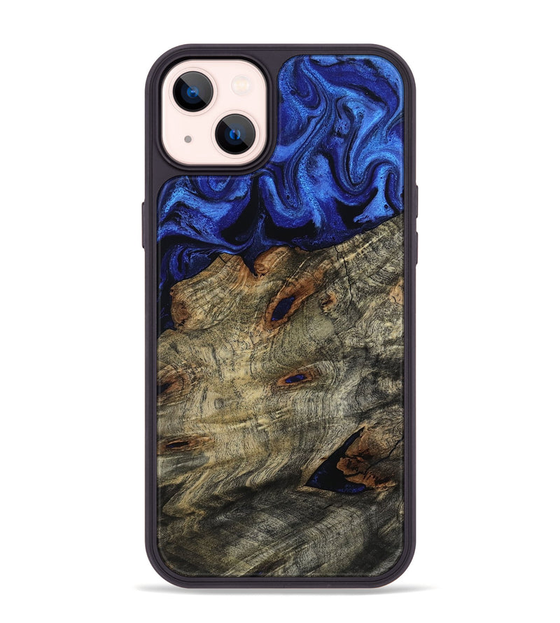 iPhone 14 Plus Wood Phone Case - Vance (Blue, 800196)