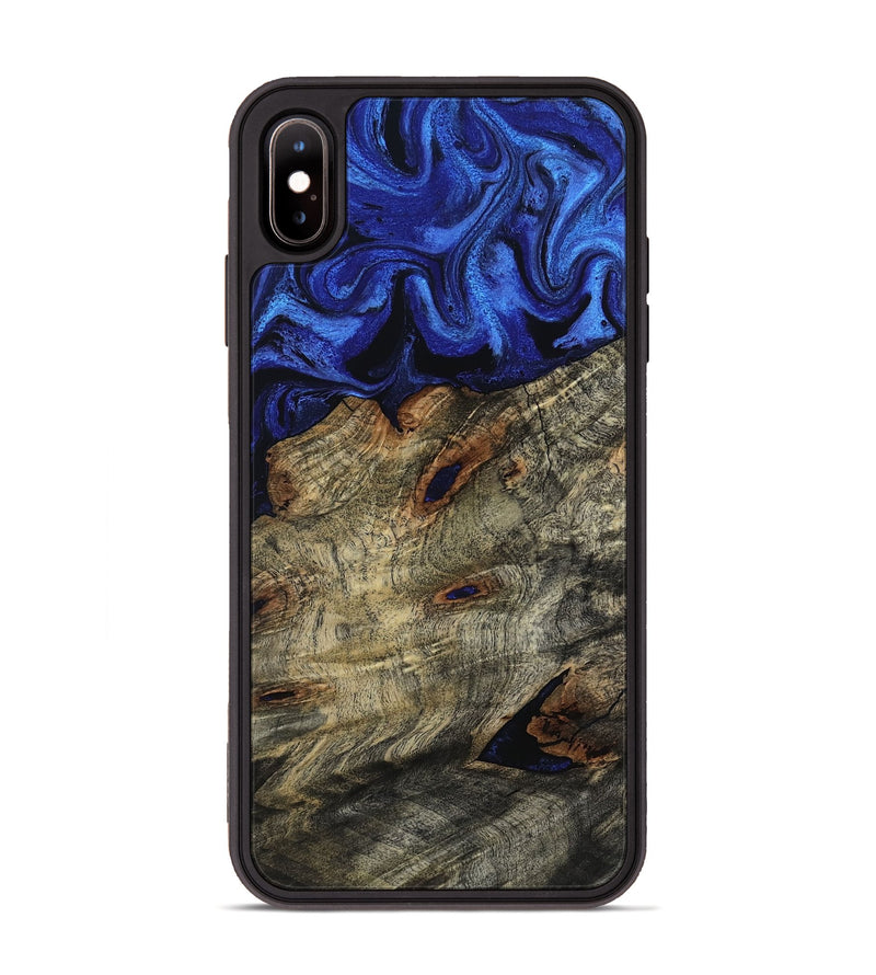 iPhone Xs Max Wood Phone Case - Vance (Blue, 800196)