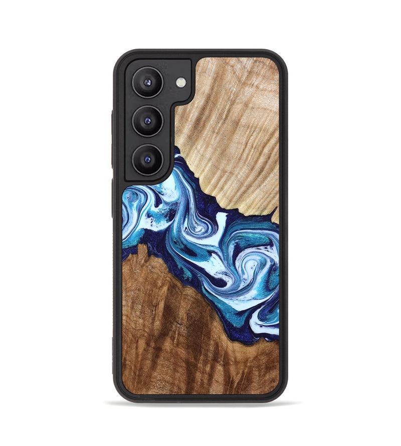 Galaxy S23 Wood Phone Case - Maira (Blue, 800198)