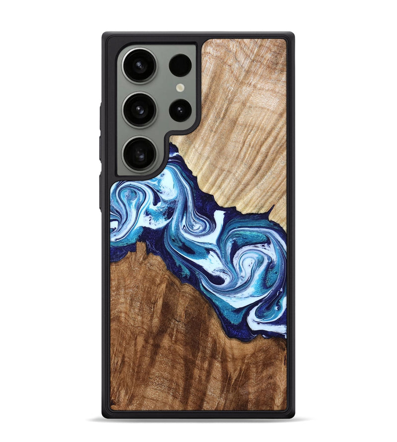Galaxy S24 Ultra Wood Phone Case - Maira (Blue, 800198)