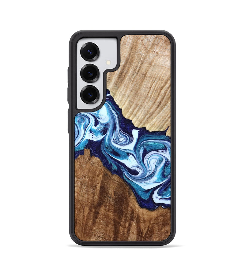 Galaxy S25 Wood Phone Case - Maira (Blue, 800198)