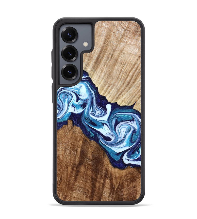 Galaxy S25 Plus Wood Phone Case - Maira (Blue, 800198)