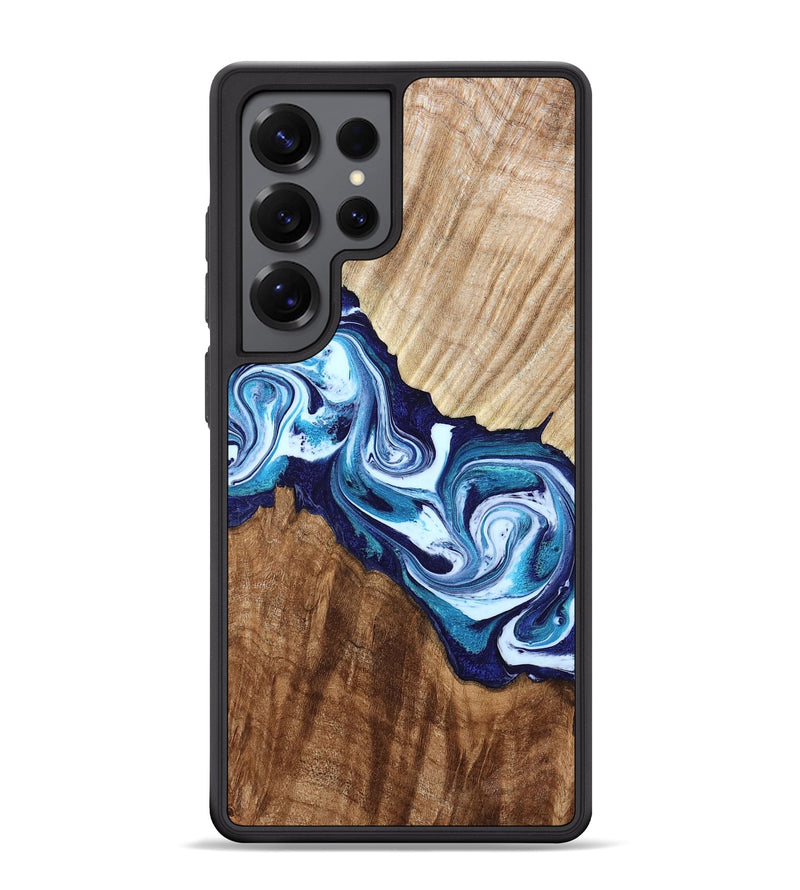 Galaxy S25 Ultra Wood Phone Case - Maira (Blue, 800198)