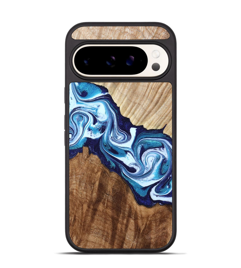 Pixel 9 Wood Phone Case - Maira (Blue, 800198)