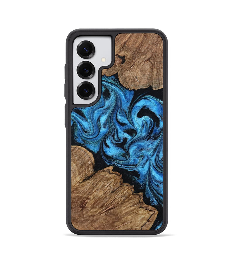 Galaxy S25 Wood Phone Case - Jolette (Blue, 800199)