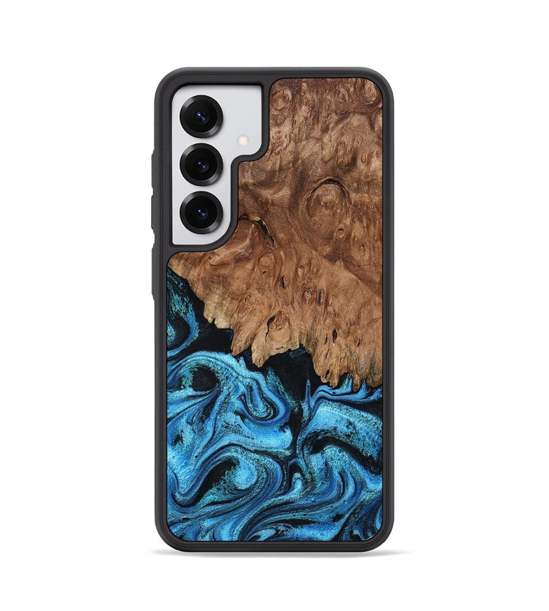 Galaxy S25 Wood Phone Case - Cletus (Blue, 800200)