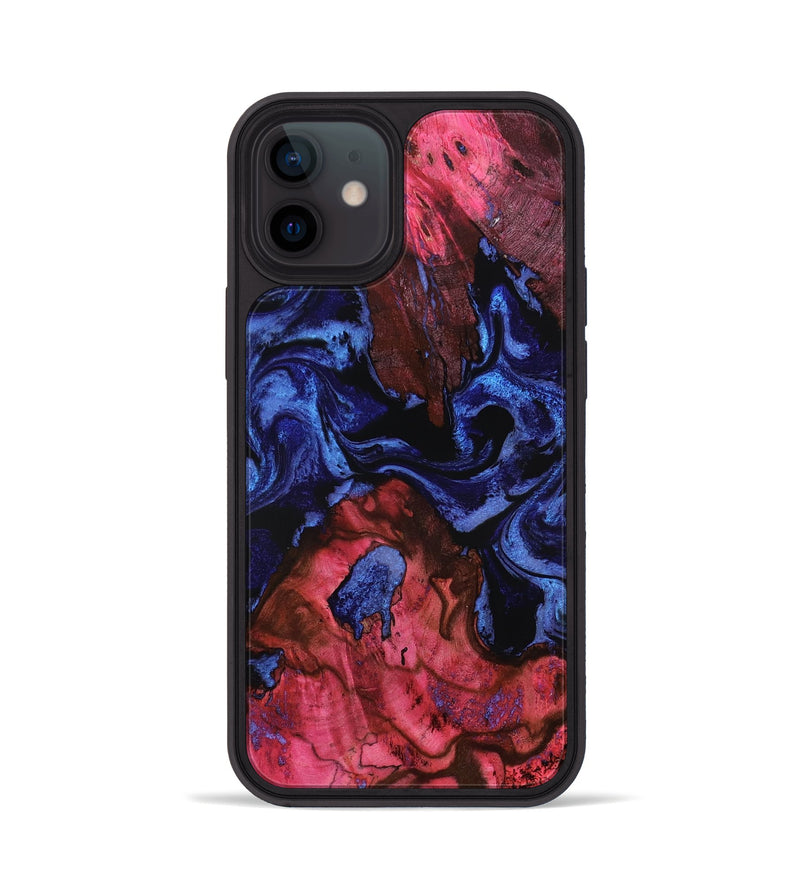 iPhone 12 Wood Phone Case - Lelah (Blue, 800201)