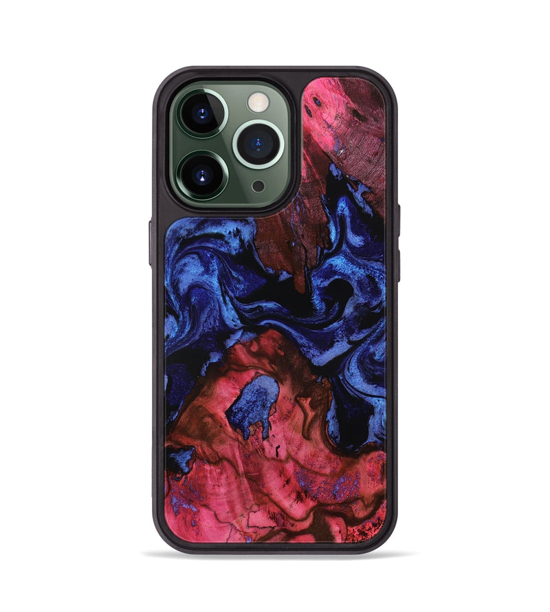 iPhone 13 Pro Wood Phone Case - Lelah (Blue, 800201)