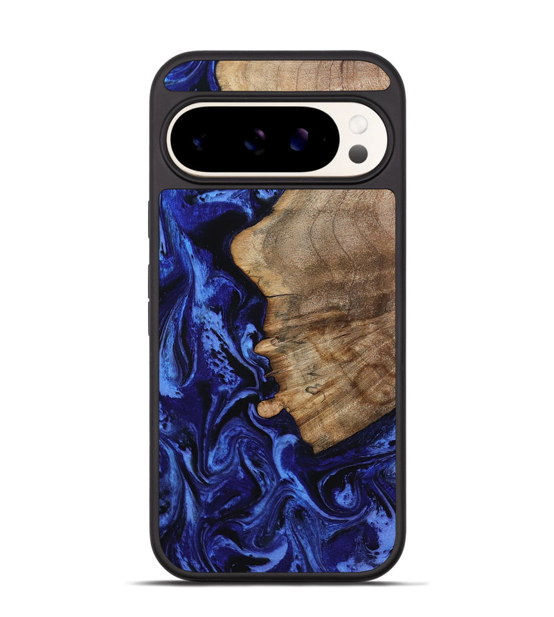 Pixel 9 Wood Phone Case - Fay (Blue, 800202)