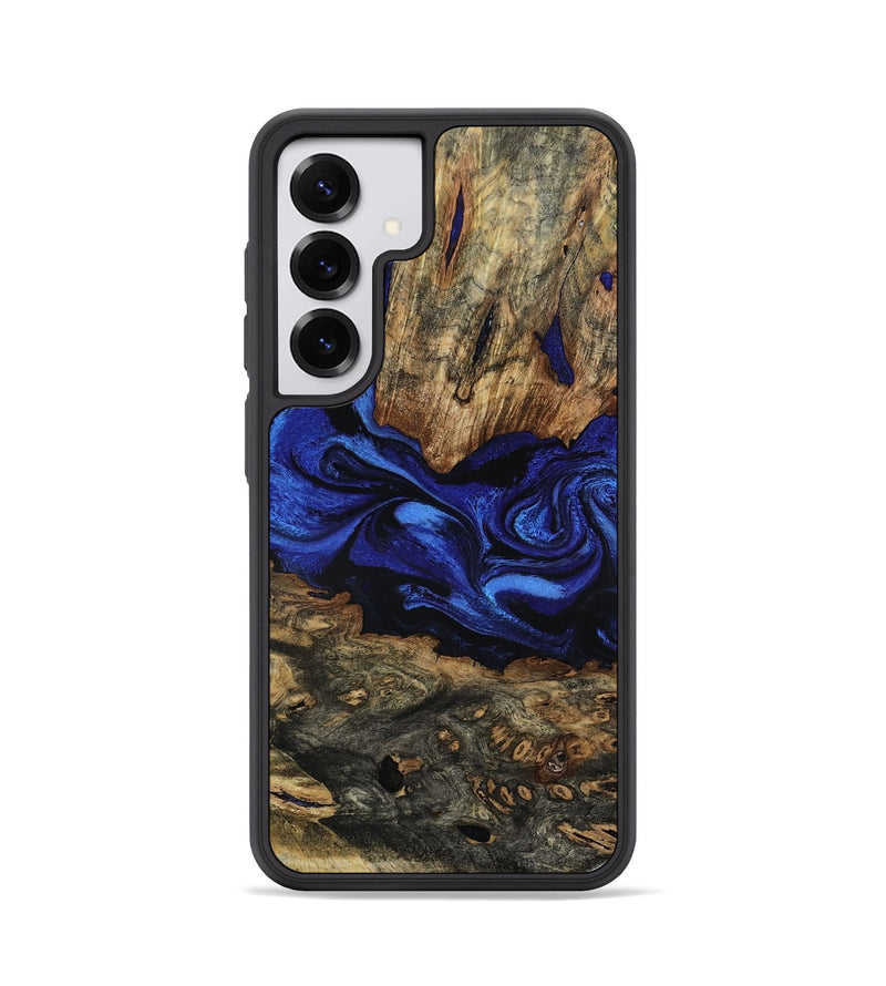 Galaxy S25 Wood Phone Case - Latrell (Blue, 800204)