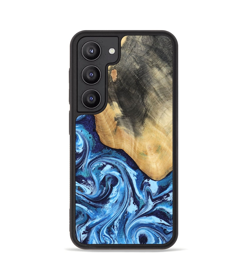 Galaxy S23 Wood Phone Case - Marlie (Blue, 800205)