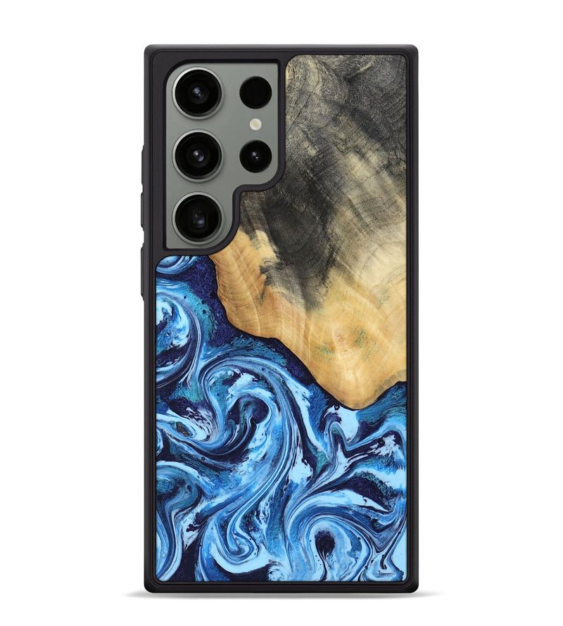 Galaxy S24 Ultra Wood Phone Case - Marlie (Blue, 800205)