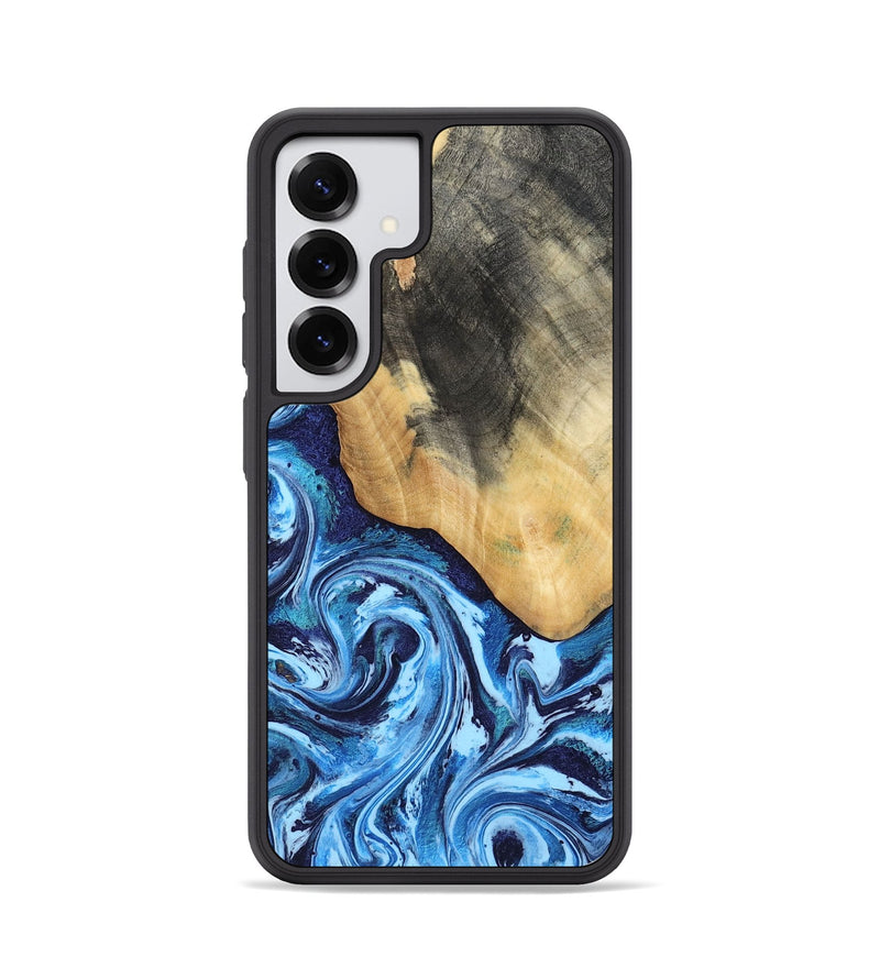 Galaxy S25 Wood Phone Case - Marlie (Blue, 800205)