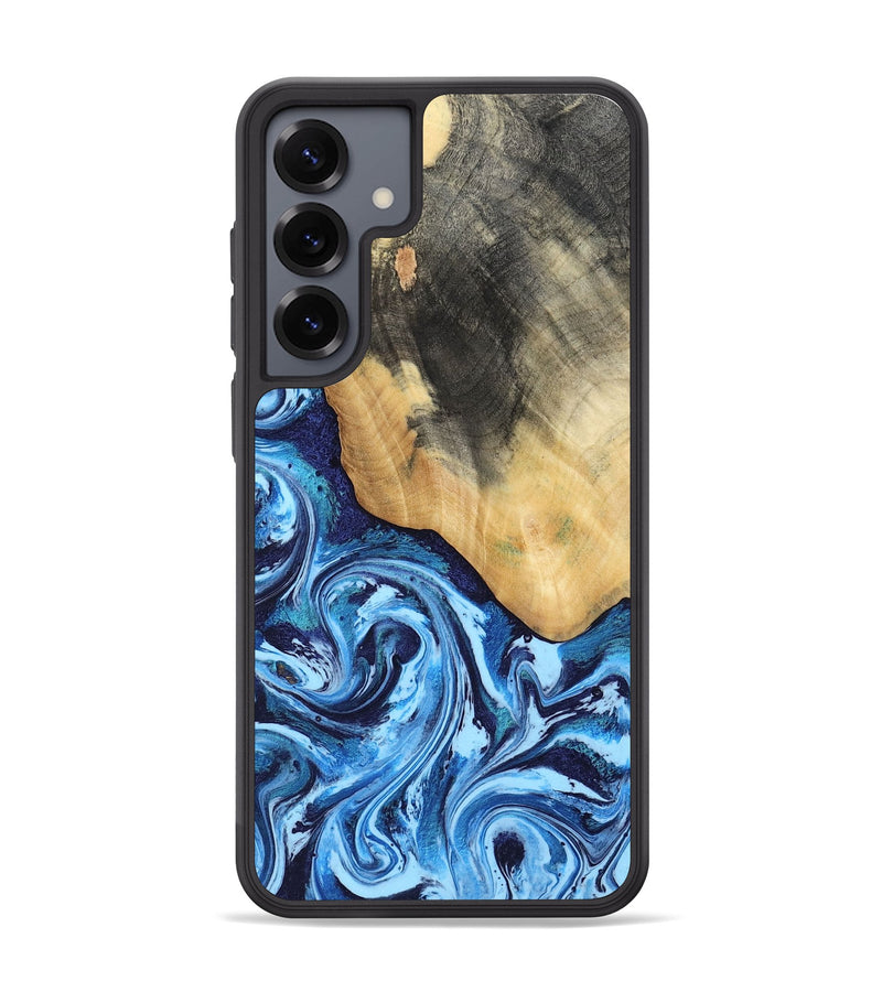 Galaxy S25 Plus Wood Phone Case - Marlie (Blue, 800205)