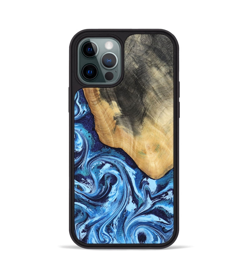 iPhone 12 Pro Wood Phone Case - Marlie (Blue, 800205)