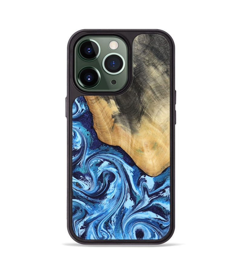 iPhone 13 Pro Wood Phone Case - Marlie (Blue, 800205)