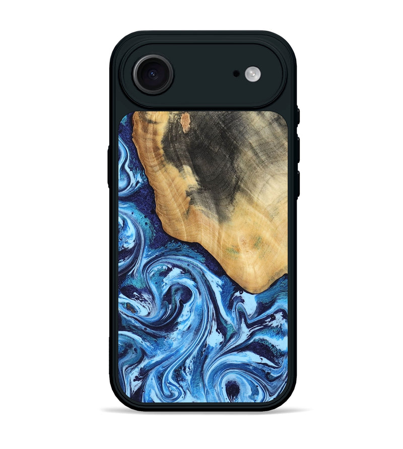 iPhone 17 Air Wood Phone Case - Marlie (Blue, 800205)
