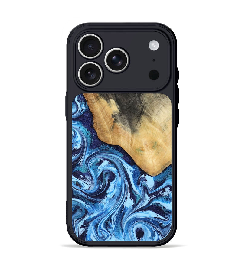 iPhone 17 Pro Wood Phone Case - Marlie (Blue, 800205)