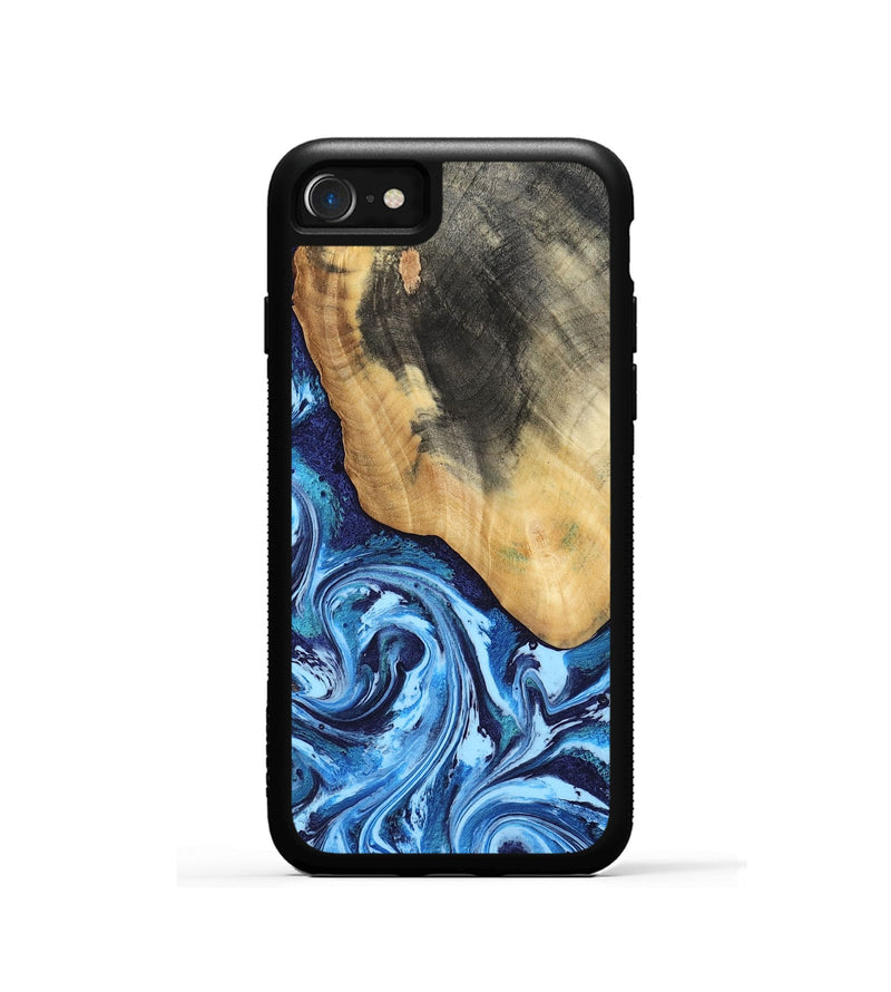 iPhone SE Wood Phone Case - Marlie (Blue, 800205)