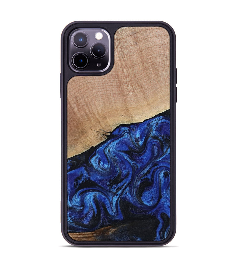 iPhone 11 Pro Max Wood Phone Case - Joslyn (Blue, 800208)
