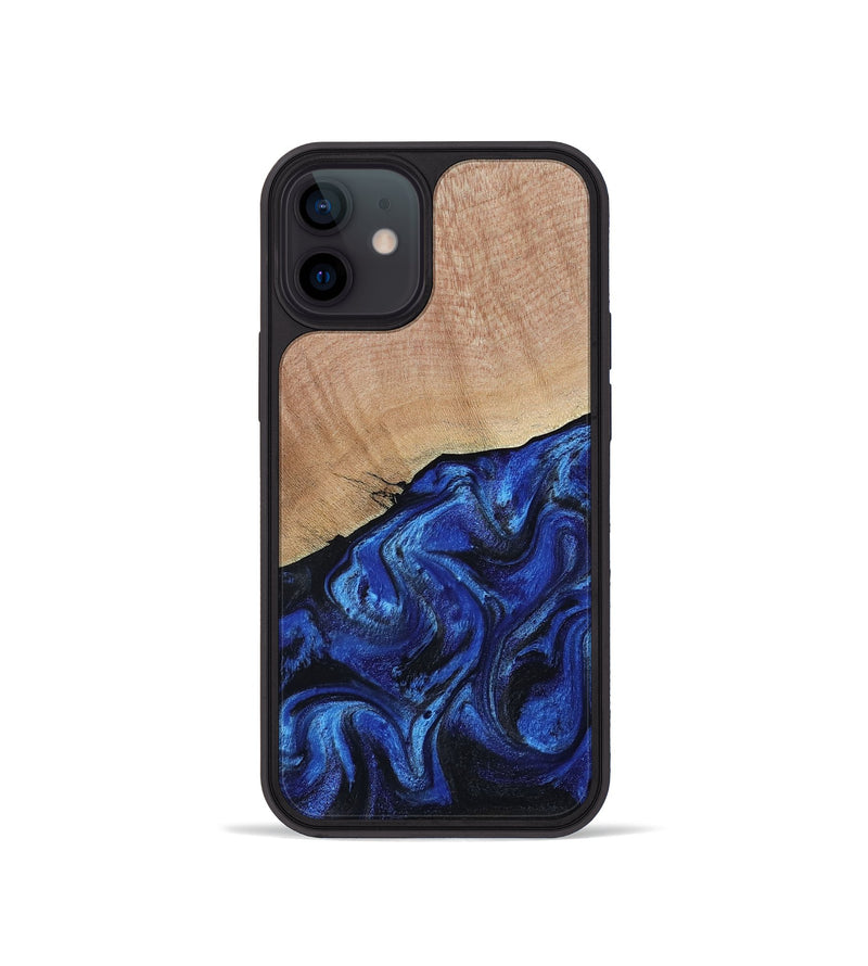iPhone 12 mini Wood Phone Case - Joslyn (Blue, 800208)