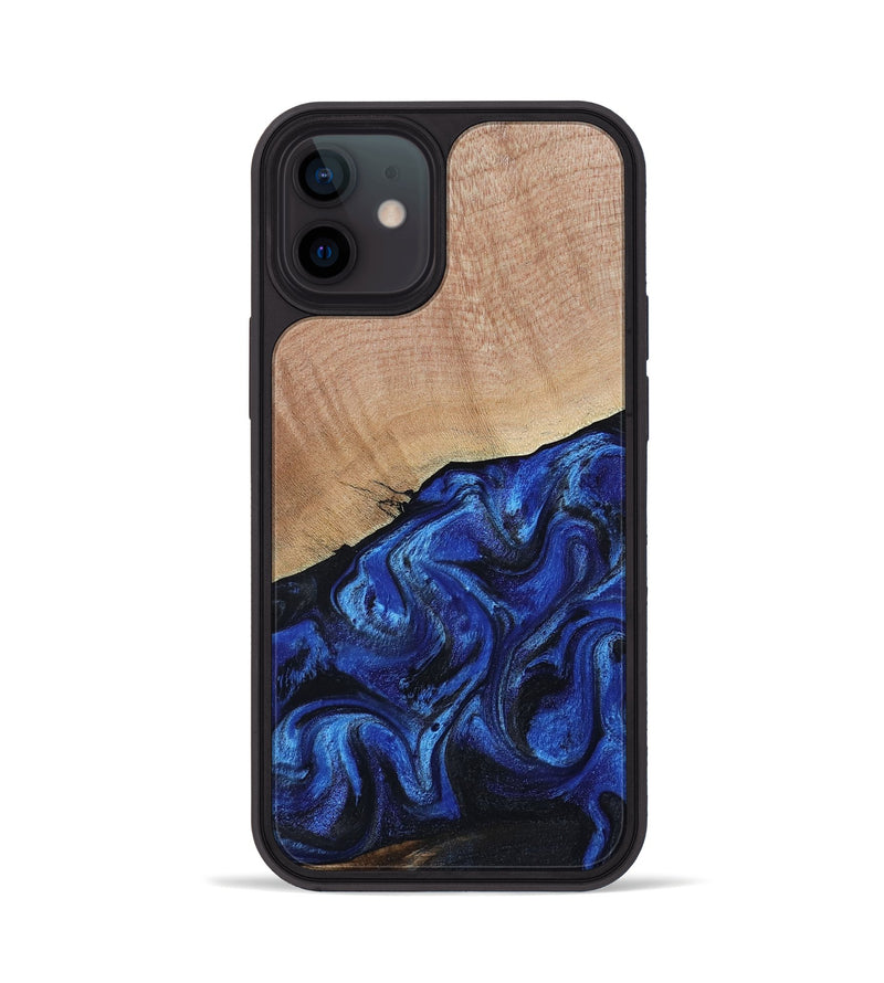 iPhone 12 Wood Phone Case - Joslyn (Blue, 800208)