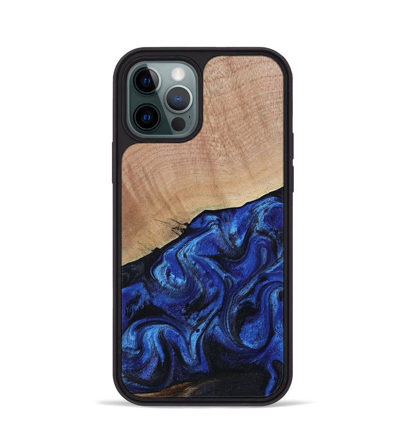 iPhone 12 Pro Wood Phone Case - Joslyn (Blue, 800208)