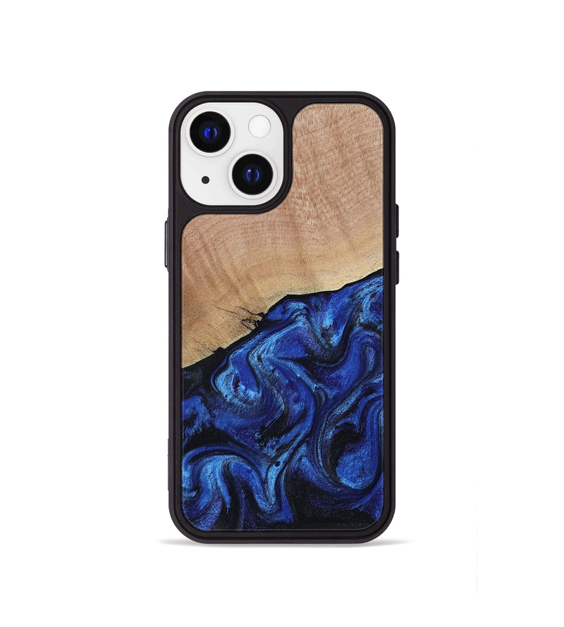 iPhone 13 mini Wood Phone Case - Joslyn (Blue, 800208)