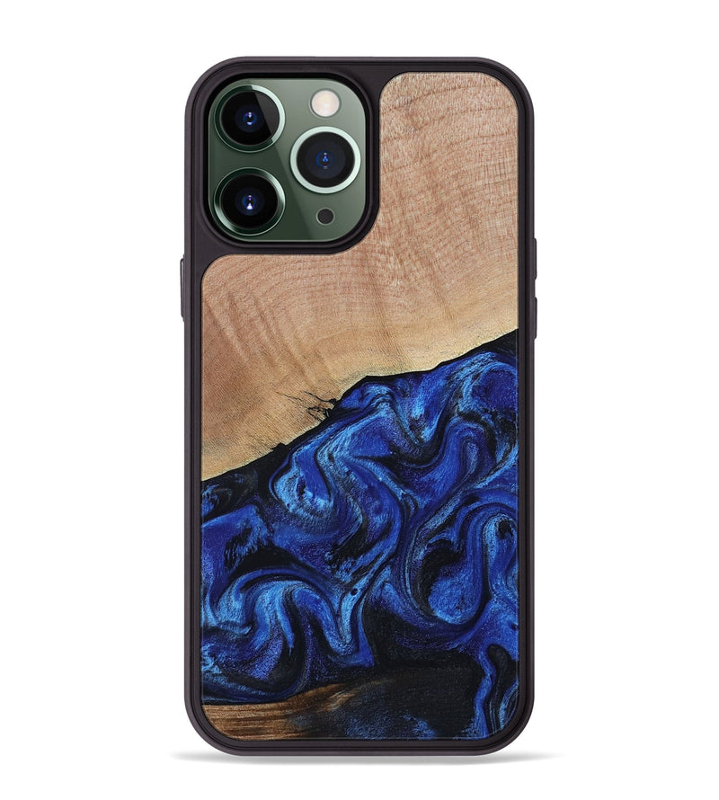 iPhone 13 Pro Max Wood Phone Case - Joslyn (Blue, 800208)