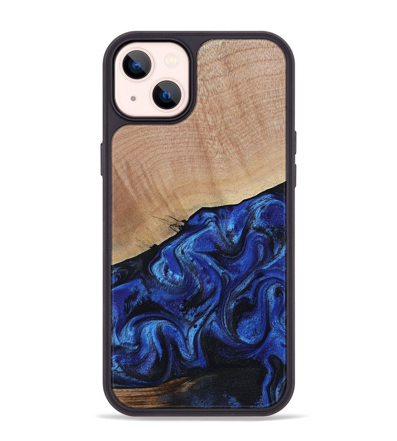 iPhone 14 Plus Wood Phone Case - Joslyn (Blue, 800208)
