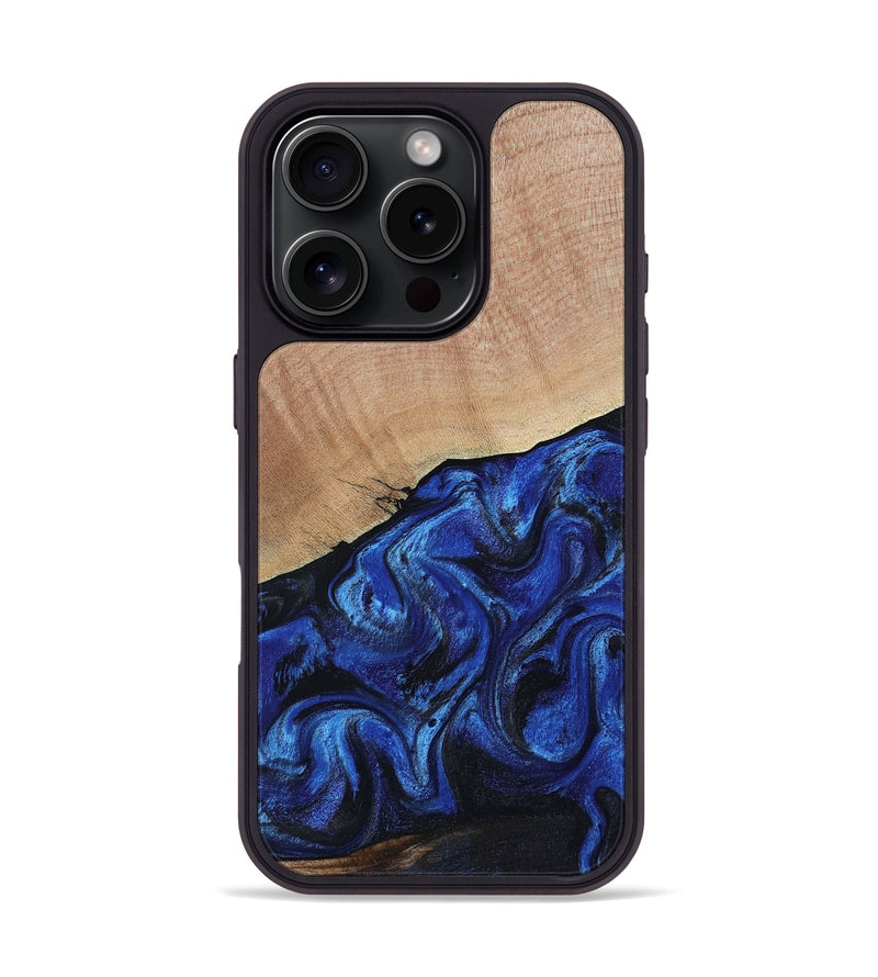 iPhone 16 Pro Wood Phone Case - Joslyn (Blue, 800208)